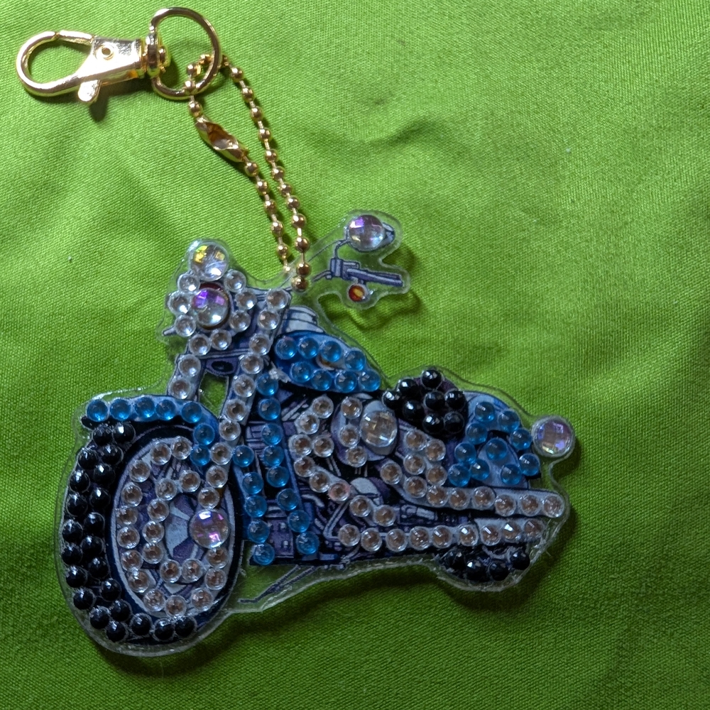 5 For &10 Double Sided Crystal Motorcycle Keychain